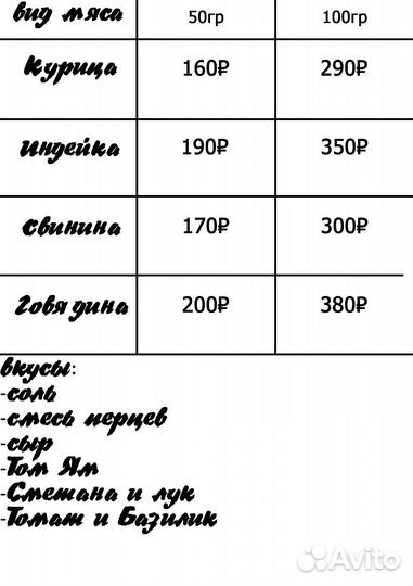 Джерки из мяса