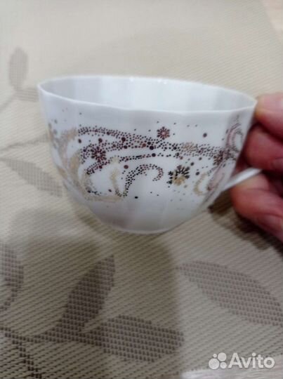 Чайная пара - чашка и блюдце, фарфор, новые