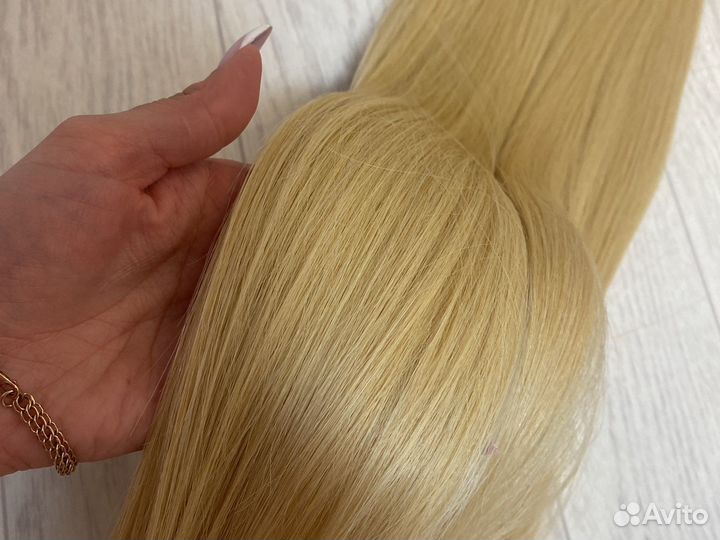 Волосы для наращивания 70 см блонд