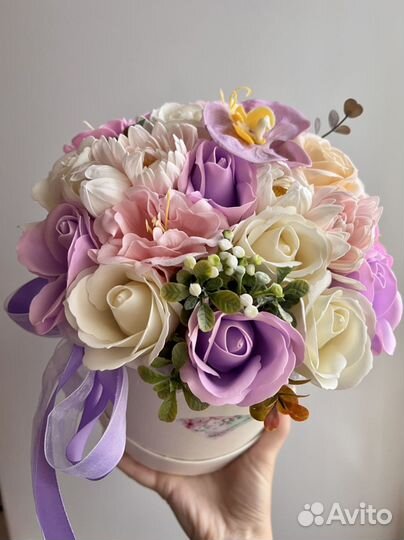 Букеты из мыльных роз