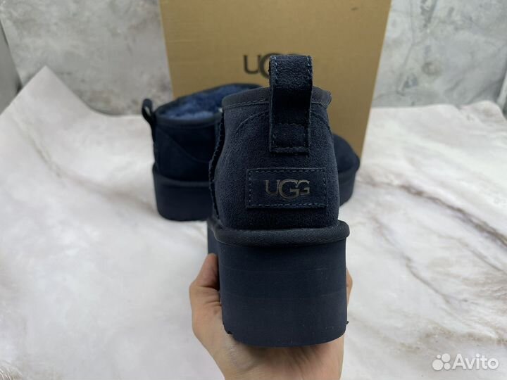 Женские Угги Ugg Ultra Mini Platform Navy