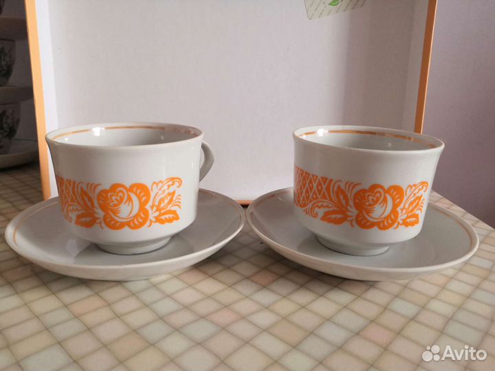 Чайные пары СССР Дулево одним лотом 2 шт
