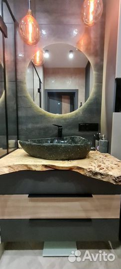 Дизайнерская раковина из натурального камня