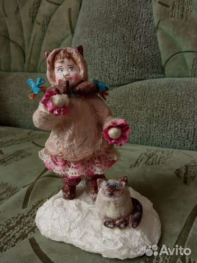 Кукла из ваты. Ручная работа