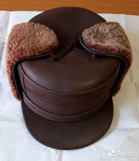 Шапка меховая мужская с козырьком. Размер - 57