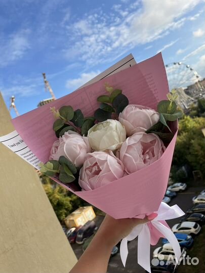 Букет из пионов, цветы с доставкой