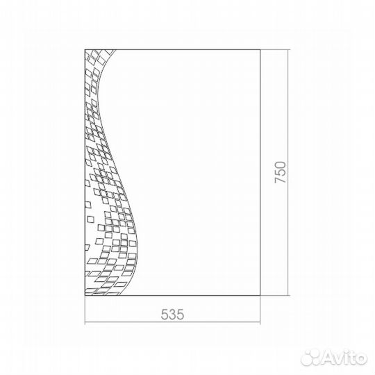 Зеркало loranto Пиксели 535х750