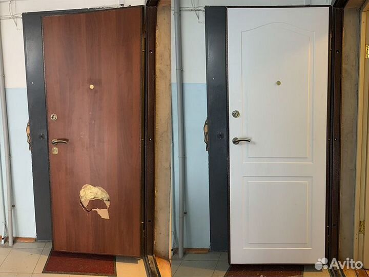 Замена накладки (мдф панели) на входной двери