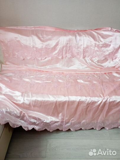 Шелковый комплект: покрывало, шторы, наволочки