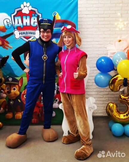 Аниматор на День рождение Чебурашка,Белый мишка