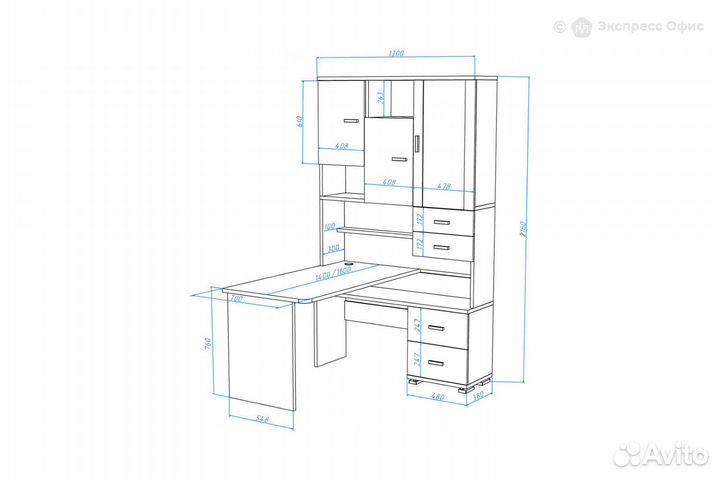 Стол компьютерный ср-620/160 (левый)