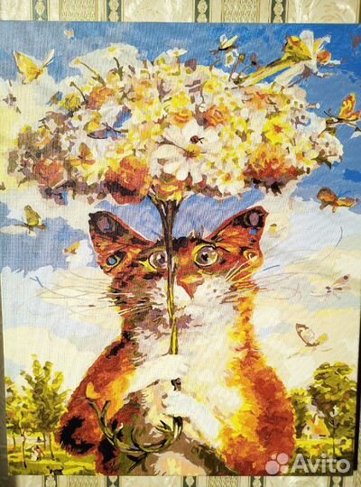 Готовая картина по номерам Петербургский кот