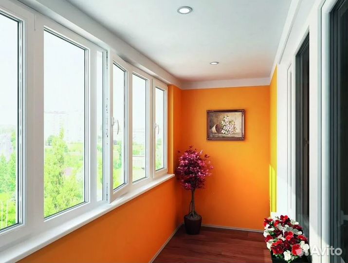 Остекление распашное с обшивкой