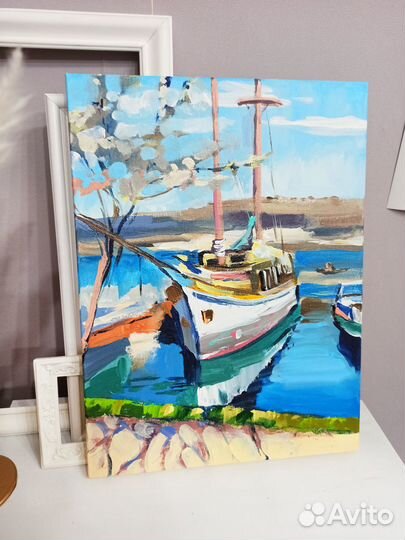 Картина Парусник морской пейзаж