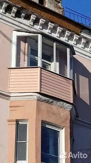 Остекление балконов, отделка сайдингом,окна пвх