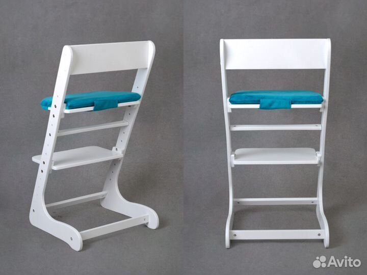 Белый растущий стул