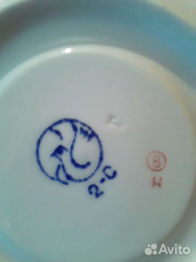 Фарфоровые Чайные пары и бокалы Фарфор СССР