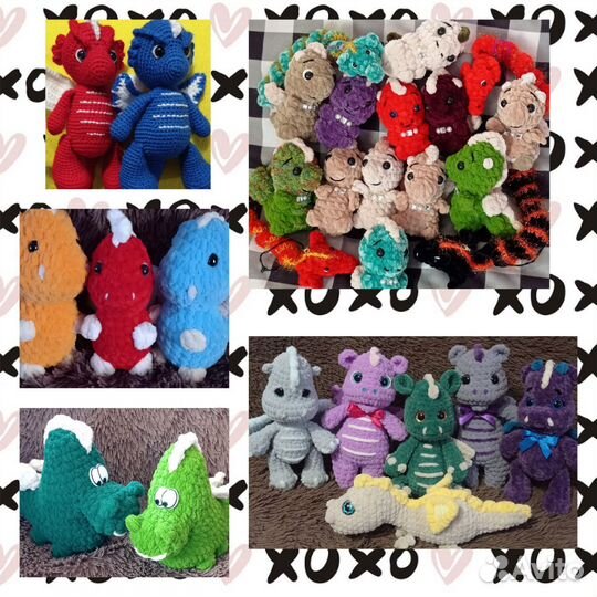 Мягкие, вязаные игрушки, брелочки