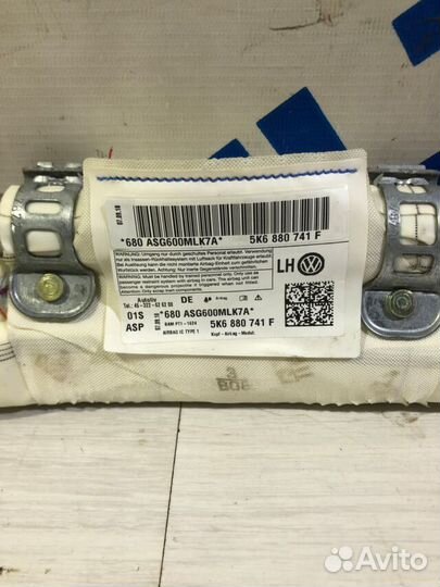 Подушка безопасности левая volkswagen golf 6 1.4 м