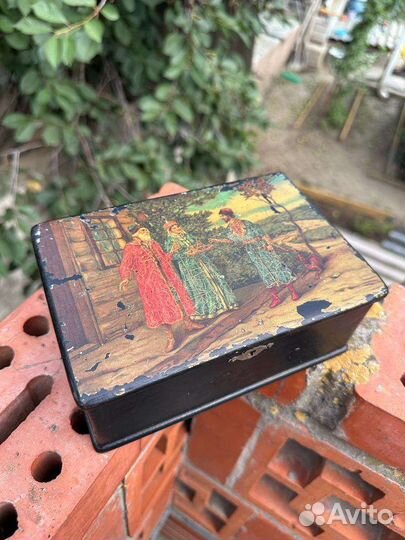 Шкатулка чайная Поцелуйный обряд 19 век