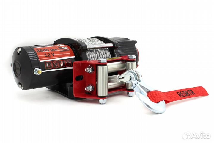 Лебедка УАЗ 12В 3500 lbs (1587 кг) (стальной трос)