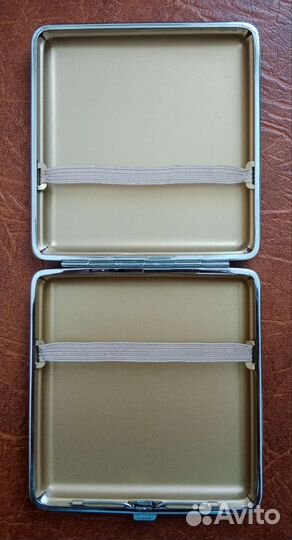 Портсигар кожаный, нож для сигар, мундштук+фильтры