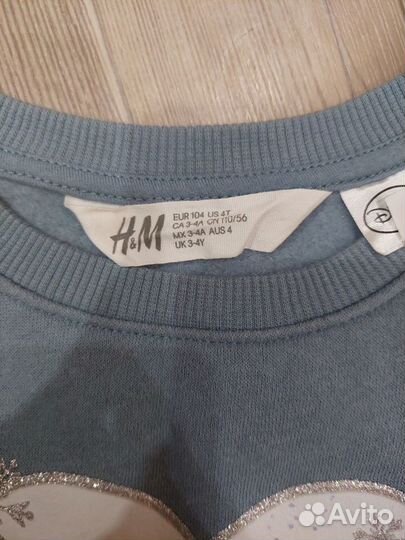 Тёплое платье с Эльзой 104 см H&M