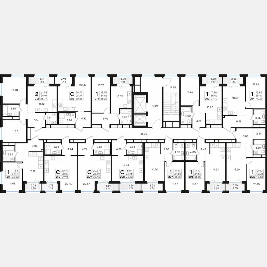 Квартира-студия, 30,7 м², 5/15 эт.