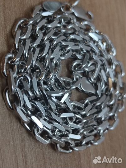 Серебряная Цепочка Плетение Якорь Новая 55см