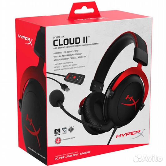 Игровые наушники HyperX Cloud II Red