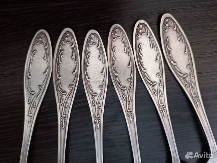 Набор мельхиоровых чайных ложек, СССР