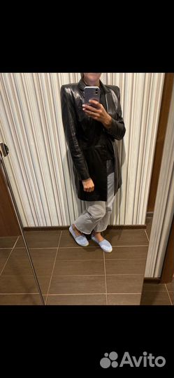 Кожаное пальто