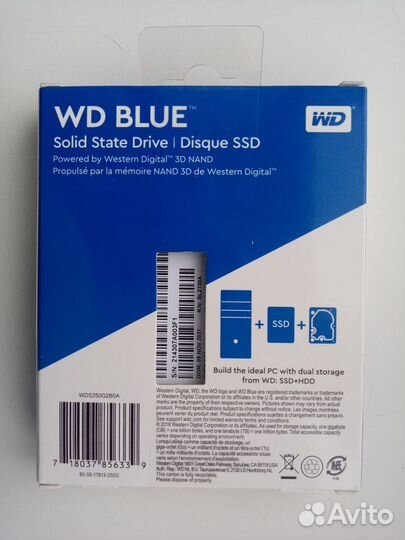 Жесткий диск WD Blue 250 гб SATA III