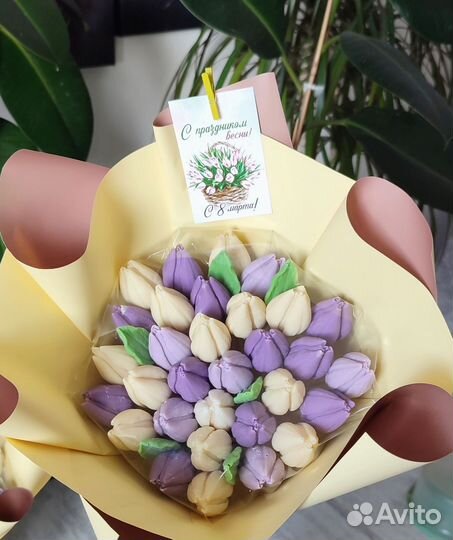 Шоколадные букеты тюльпанов