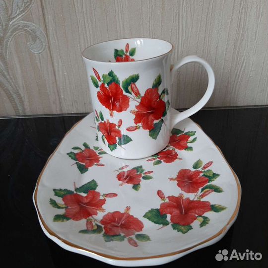 Чайная пара из костяного фарфора Великобритания