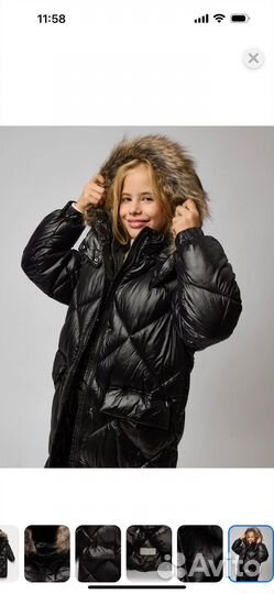 Зимнее пальто для девочки 164