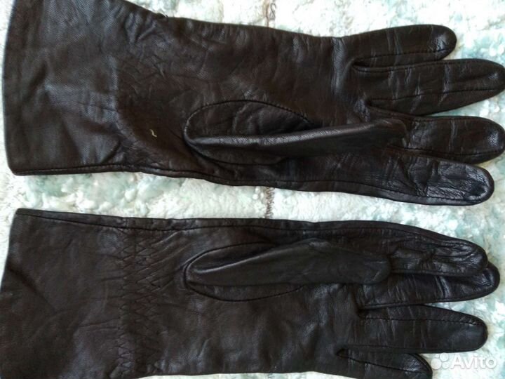 Перчатки женские кожаные
