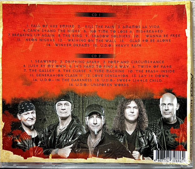 Музыкальные cd диски Accept лучшие баллады на 2 сд