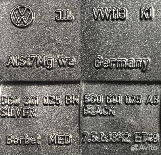 Оригинальные, литые диски VW Golf 7R, r18 5x112