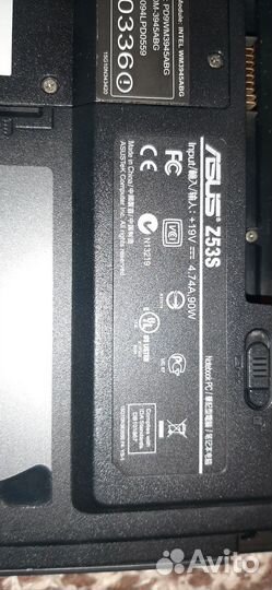Ноутбук на запчасти asus z53