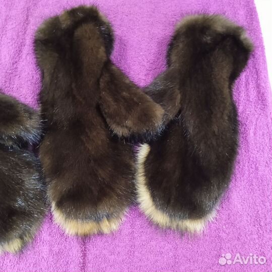 Варежки хорь норка новые