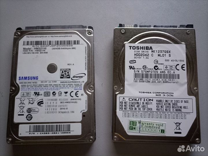 Жесткий диск для ноутбука и системника IDE, SATA