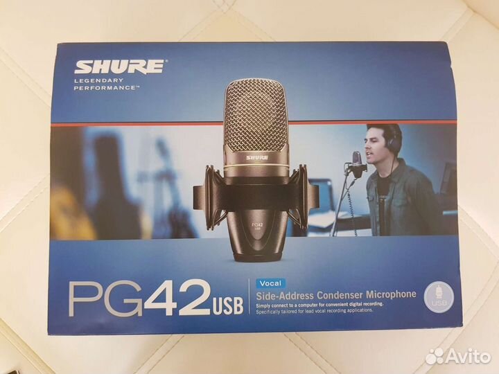 Студийный микрофон shure PG42usb новый