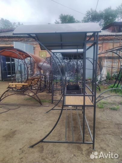 Мангал с крышей 