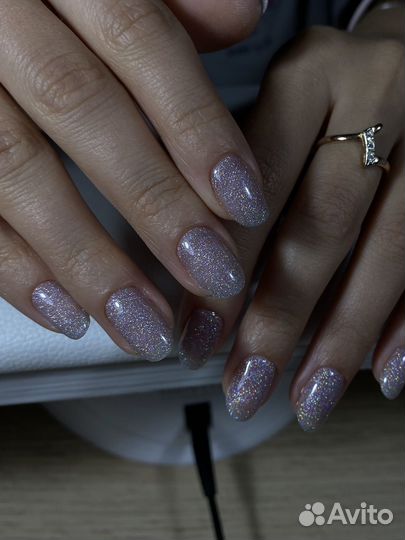 Маникюр с покрытием гель-лаком, наращивание