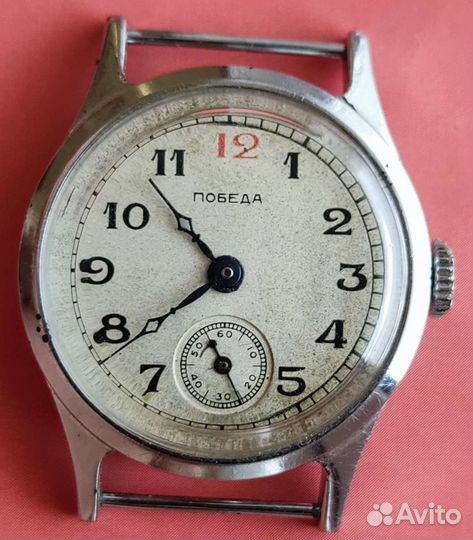Часы СССР Победа 1950 года выпуска. Красная 12