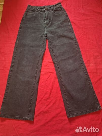 Джинсы широкие, хлопок 44- 46 р