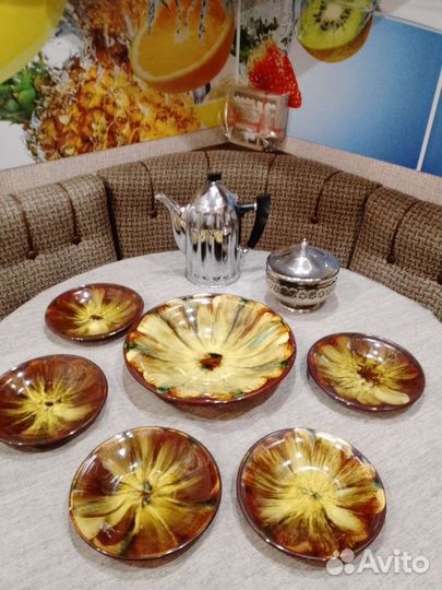 Блюдо тарелочки зик кофейник сухарница СССР