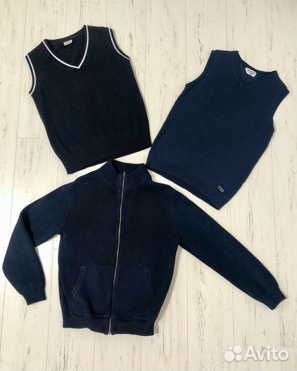 Жилет для мальчика Button blue, р.152