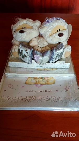Мишки в наборе с гостевой книгой и фотоальбомом